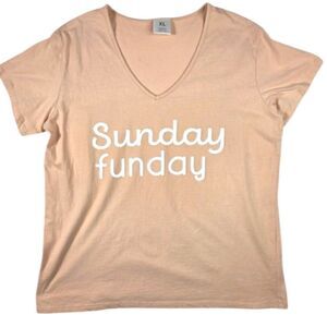 Peach 'Sunday Funday' T-Shirt